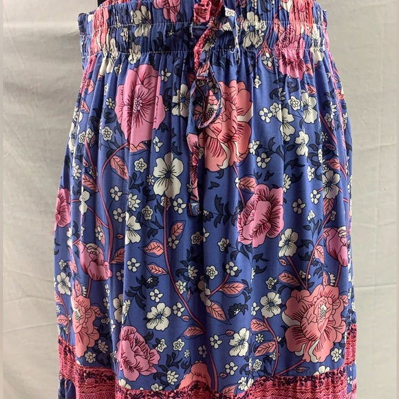 Boho Floral Print Drawstring Waist Skirt - Picture 10 of 10